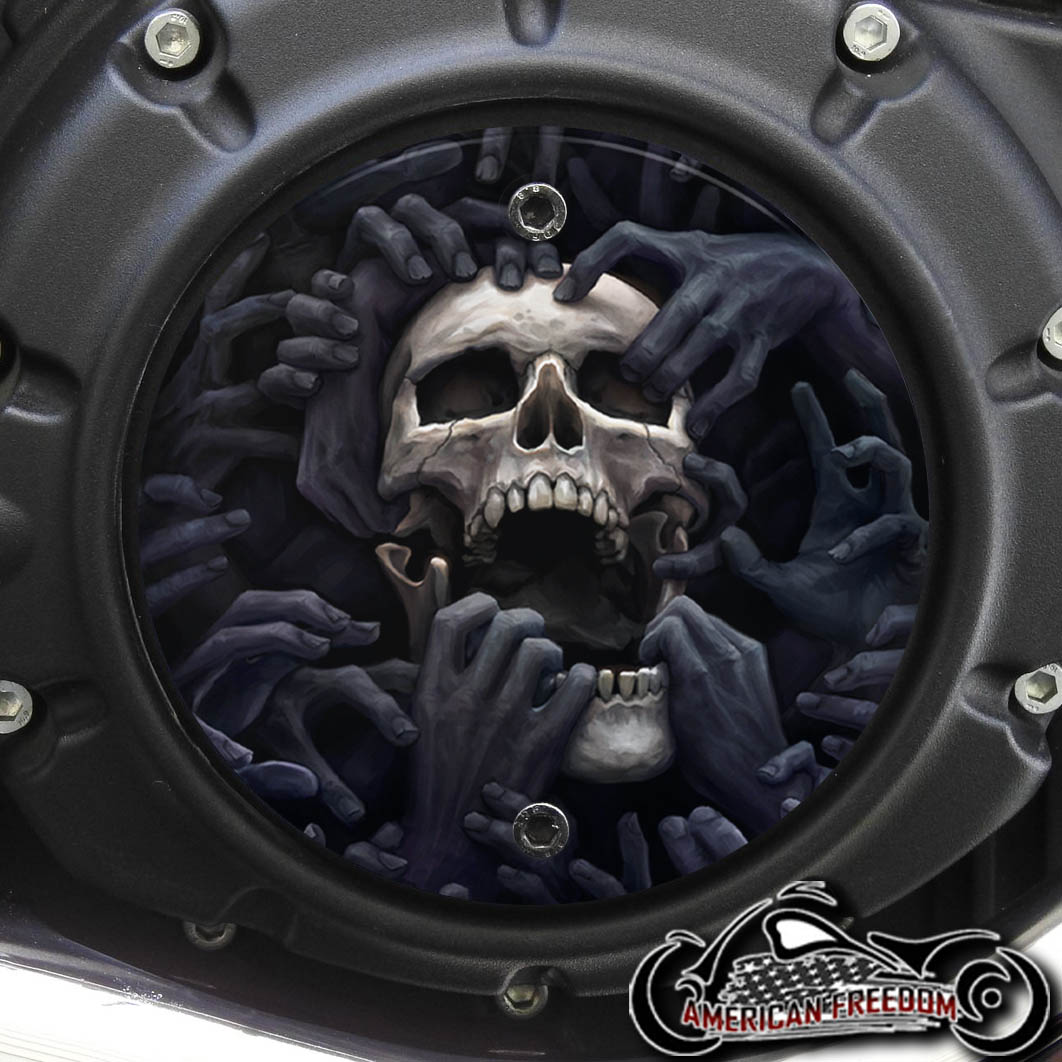 Indian Scout Derby Cover - Torn Apart Skull